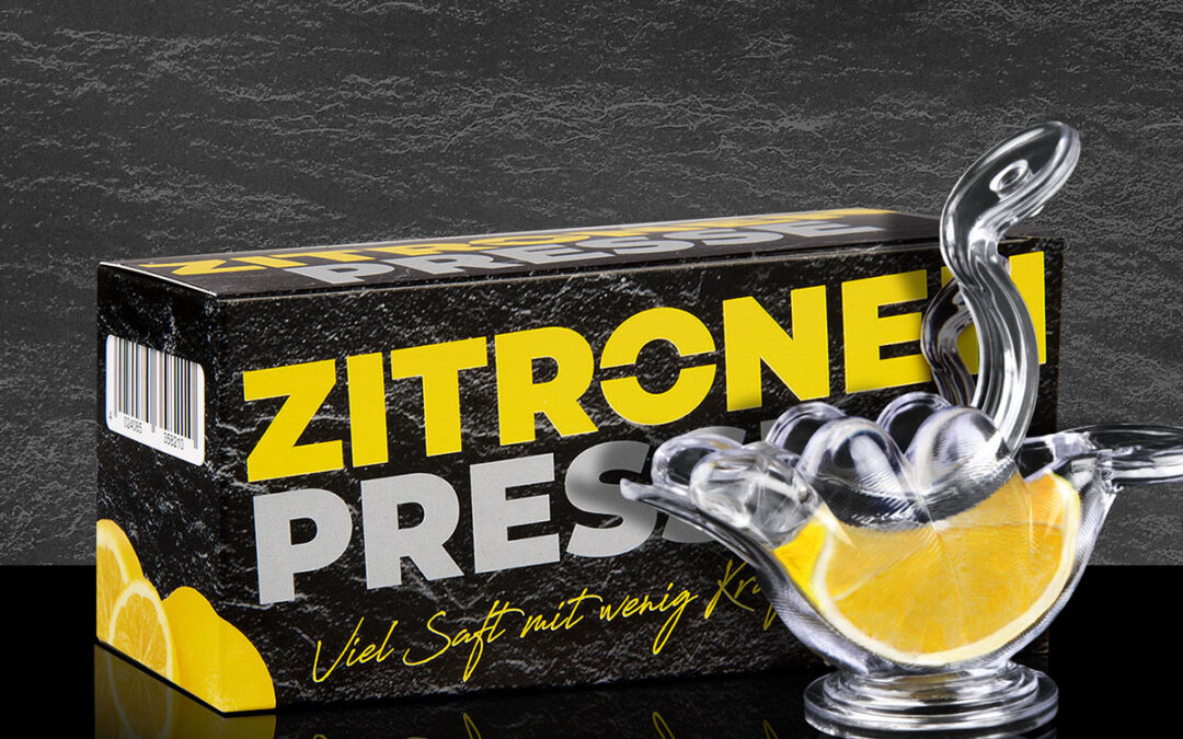 Verpackungsdesign Zitronenpresse